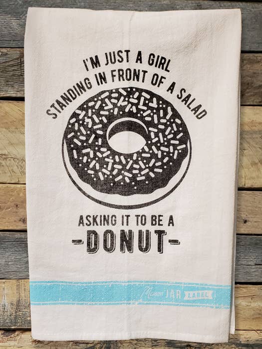 !Tea Towels Donut for wholesale by Mason Jar Label