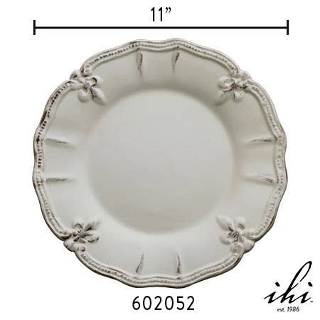 India Handicrafts Inc - Wholesale Decorative Plate/Dish/Bowl - Fleur-Di-Lis Ceramic Plate4
