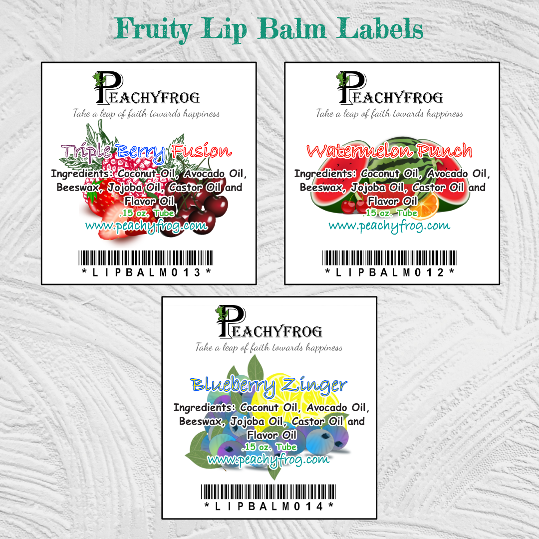 Peachyfrog - Wholesale Lip Balm - Lip Balm STARTER BOX | Display Box with 12 Lip Balms2