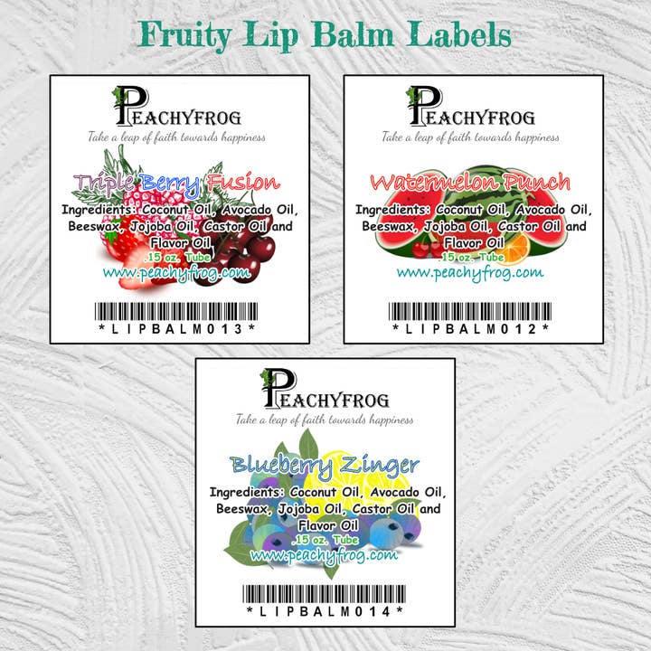 Peachyfrog - Wholesale Lip Balm - Lip Balm STARTER BOX | Display Box with 12 Lip Balms2