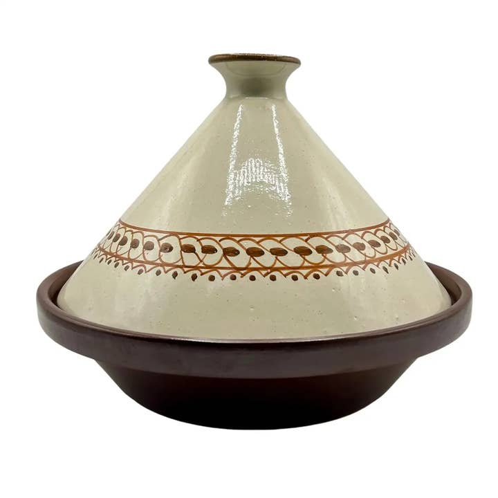 Etnico del Mondo – Panela por atacado – Tajine Terracota XL 32Cm Pintada à Mão-Panela Étnica #11