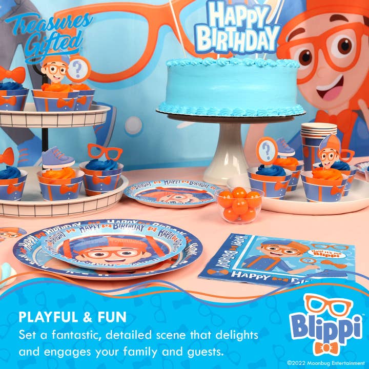 Treasures Gifted - Wholesale Disposable Napkin - Blippi Napkins - 16pk - Blippi Party Supplies