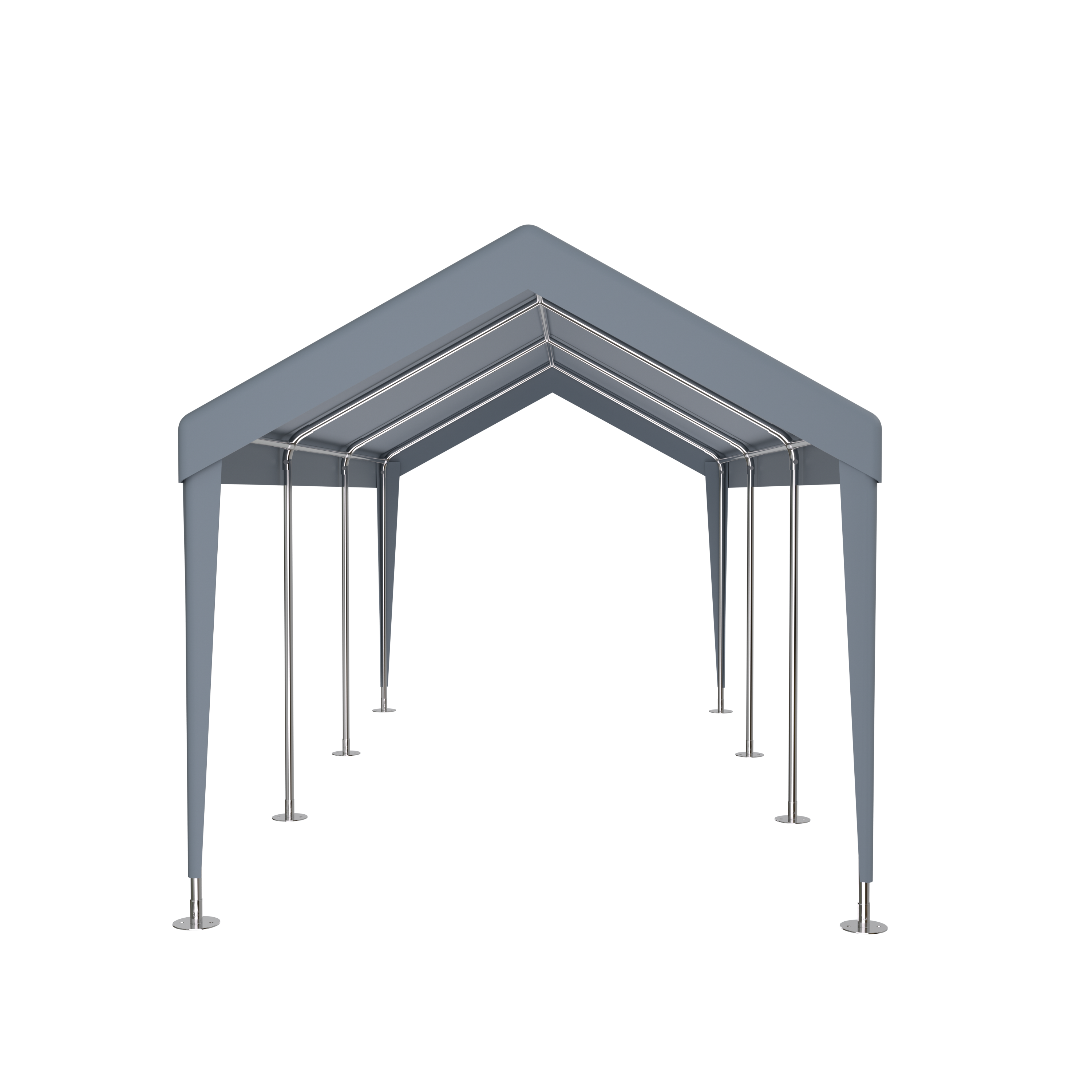 39F Inc. - Wholesale Tent - 10x20ft Heavy Duty Portable Carport Garage with Doors, Grey3