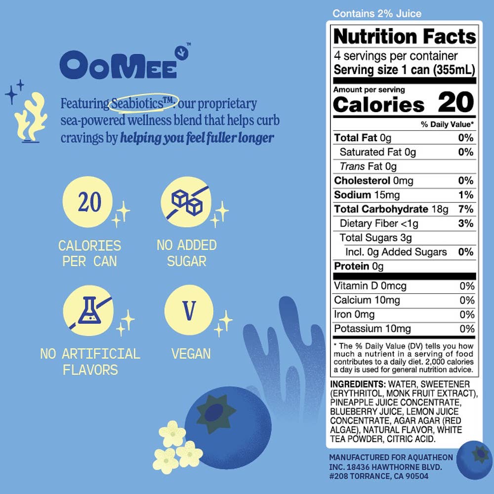 OoMee - Wholesale Wellness Juice/Tonic - OoMee Blueberry & Elderflower - 12 Pack4