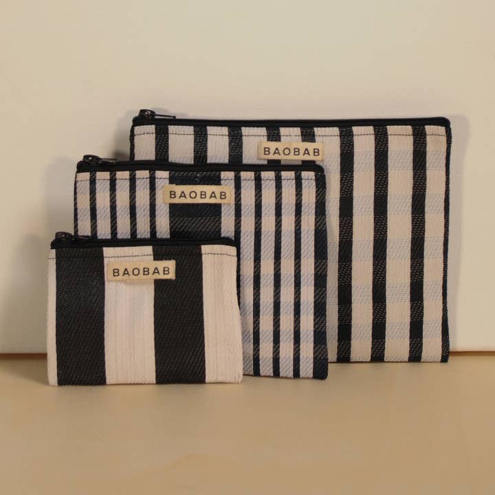 Trio of nylon pouches WAOU E for wholesale by B A O B A B - Maison