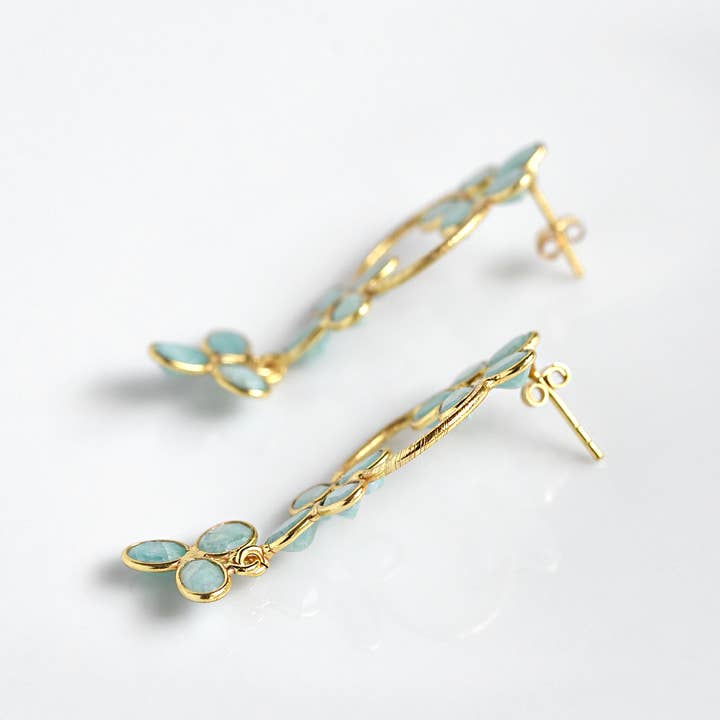 FELIX Z DESIGNS - Wholesale Dangle Earrings - 925 Silver Floating Flower Earrings