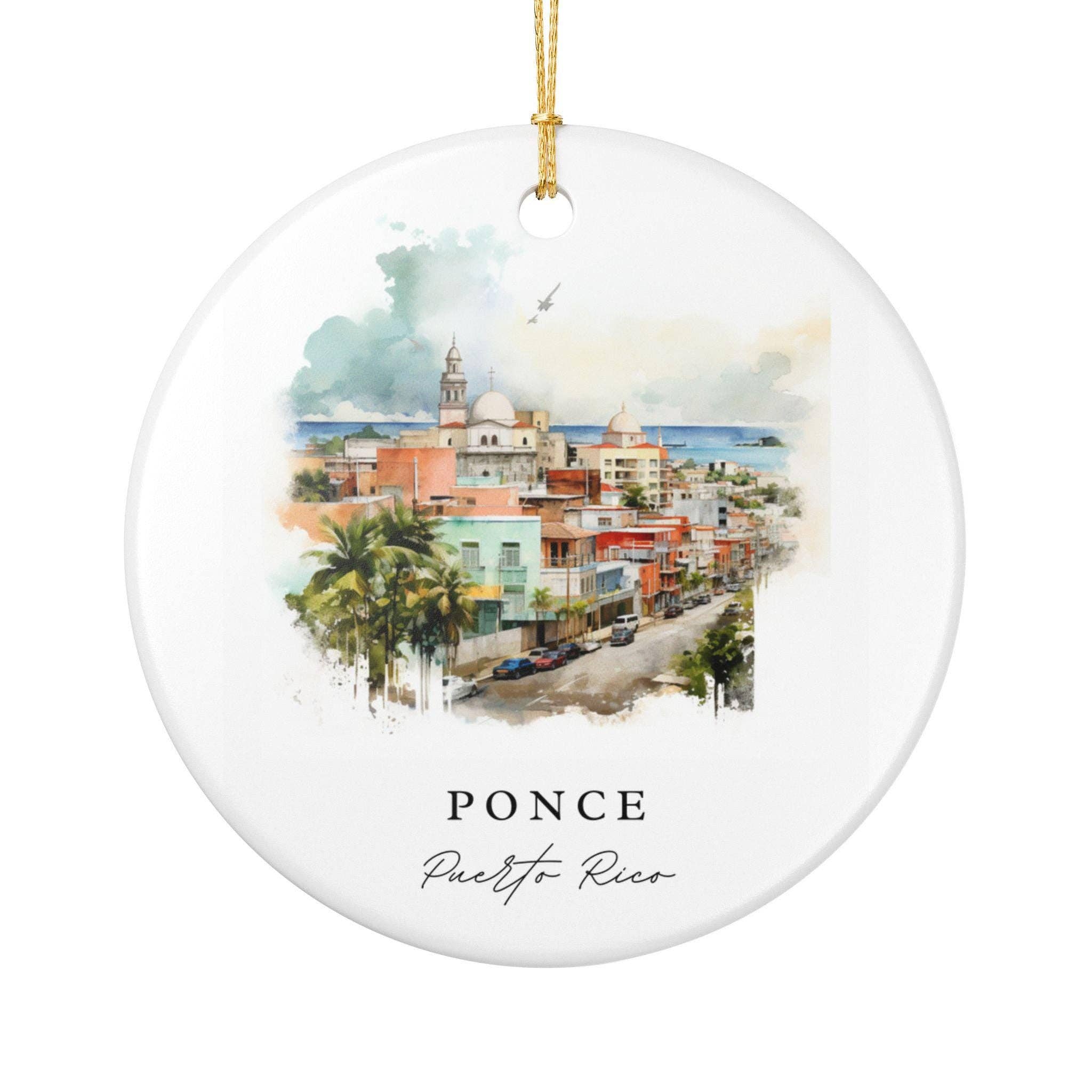 Premium Travel Art - Wholesale Ornament - Ponce Puerto Rico Ornament: Unique Ponce Souvenir, Ponce Xmas Decor, and Authentic Puerto Rico Gift0