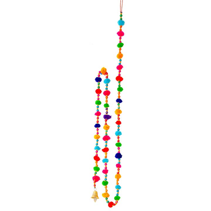 Namaste - Wholesale Bunting/Garland - Assorted Colour Pom-Pom String