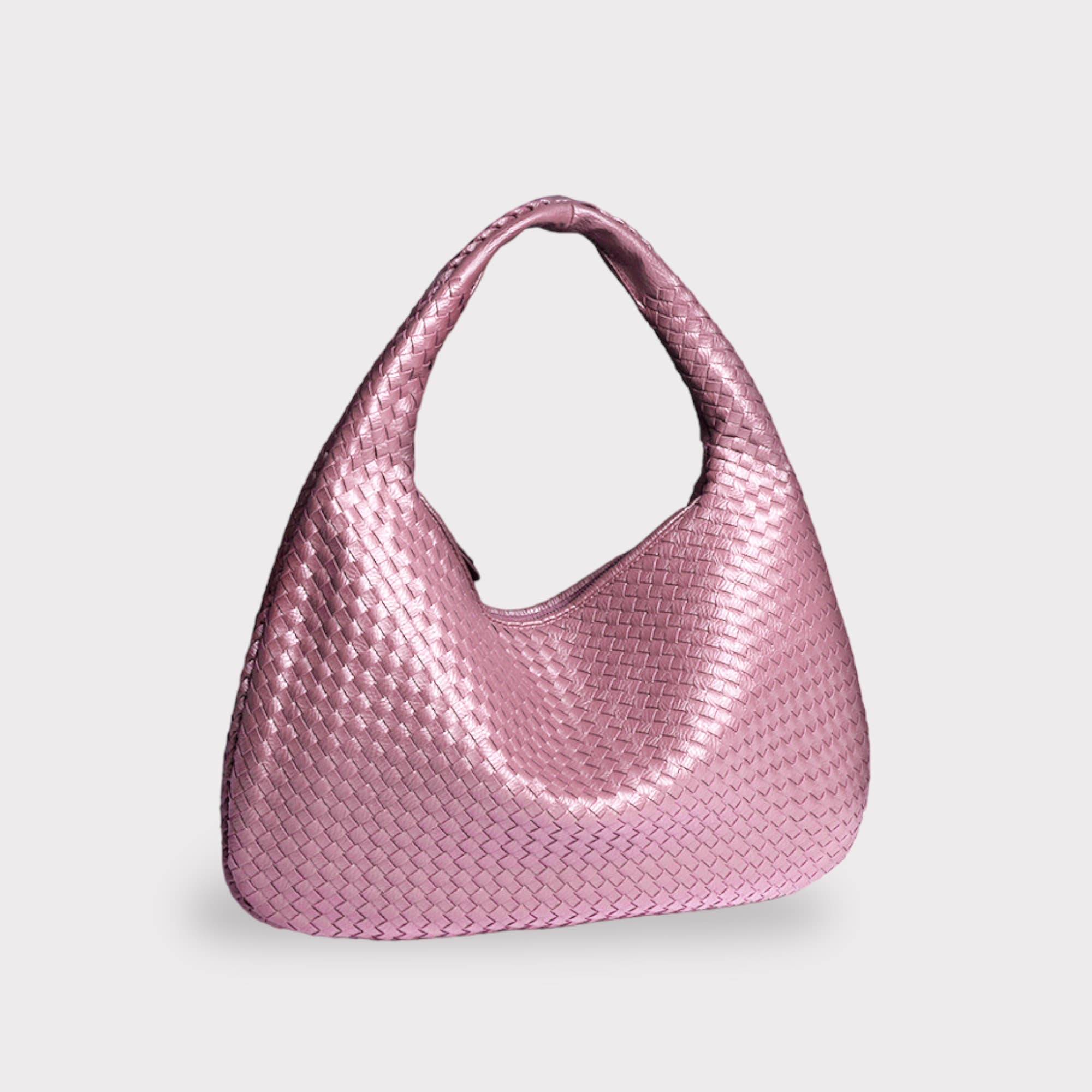 Sook Stainable - Wholesale Shoulder Bag - Women's - Big Size Vegan Leather Woven Tote Shoulder Bag8