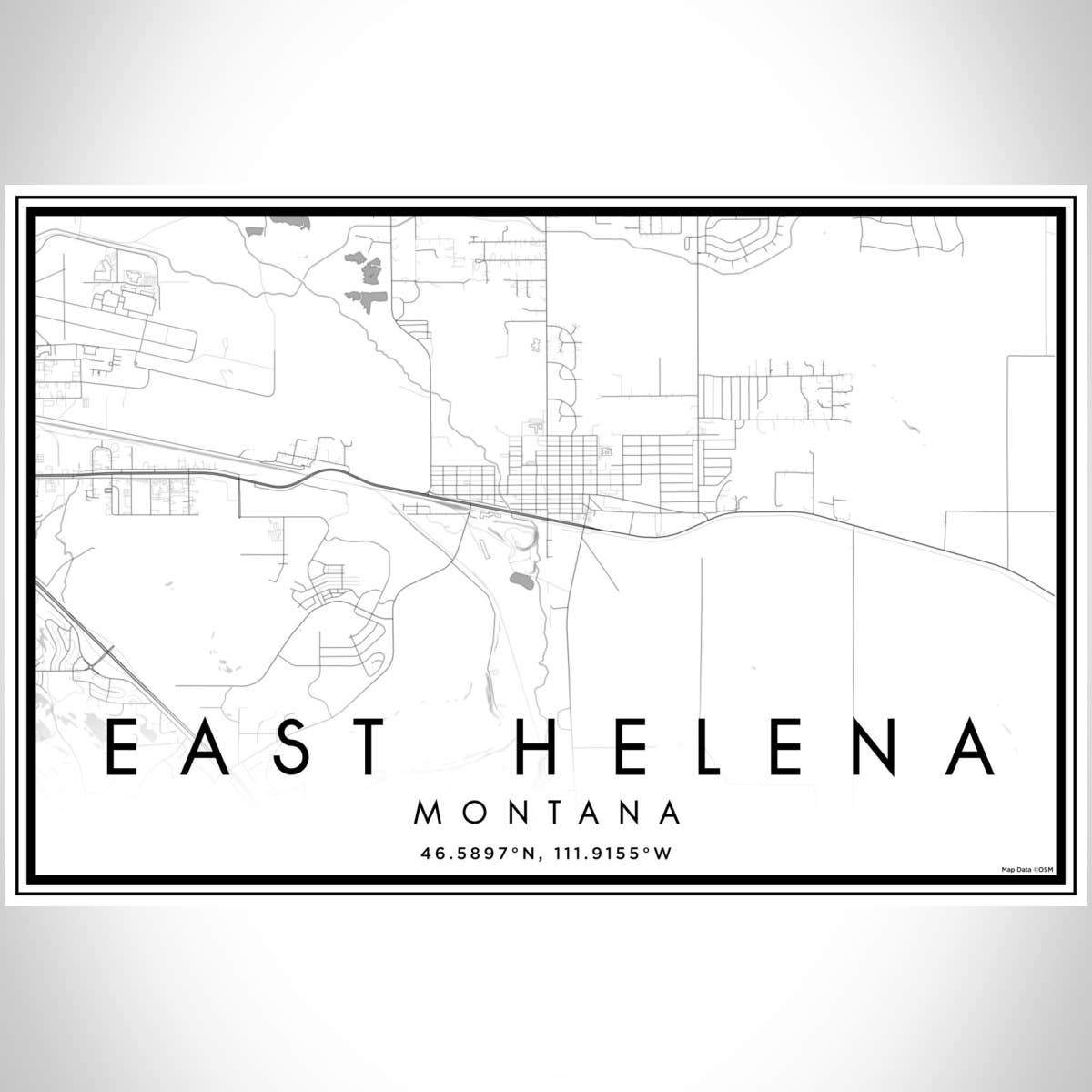 JACE.design - Wholesale Art Print - East Helena MT Map Print Classic2