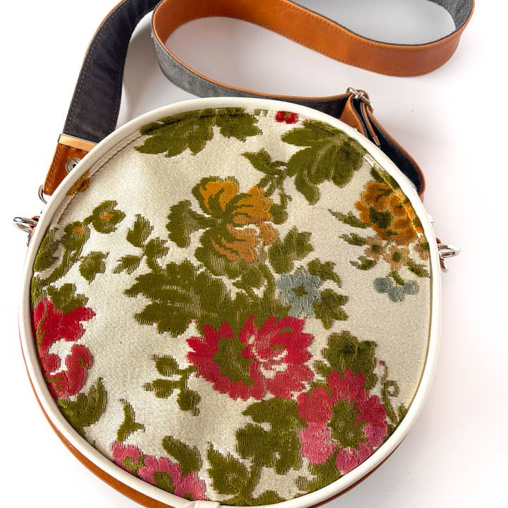 Crystalyn Kae Accessories - Venta al por mayor Bandolera - Mujer - Circle Bag - Bandolera redonda de tela vintage10