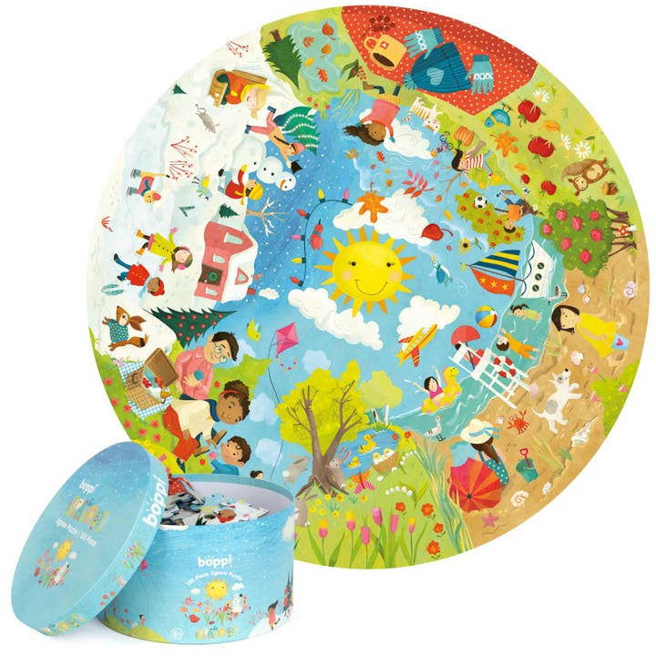 boppi 150 Piece Kids Round Jigsaw Puzzle - Seasons BRP003 for wholesale by Click Europe Ltd