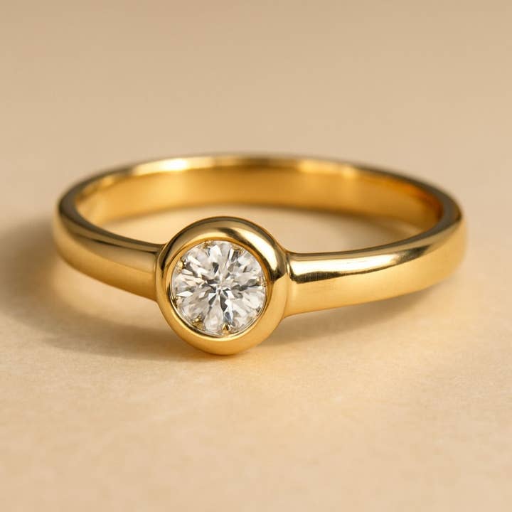 Alba Pear Solitiare Diamond Ring for wholesale by Lily flo jewellery