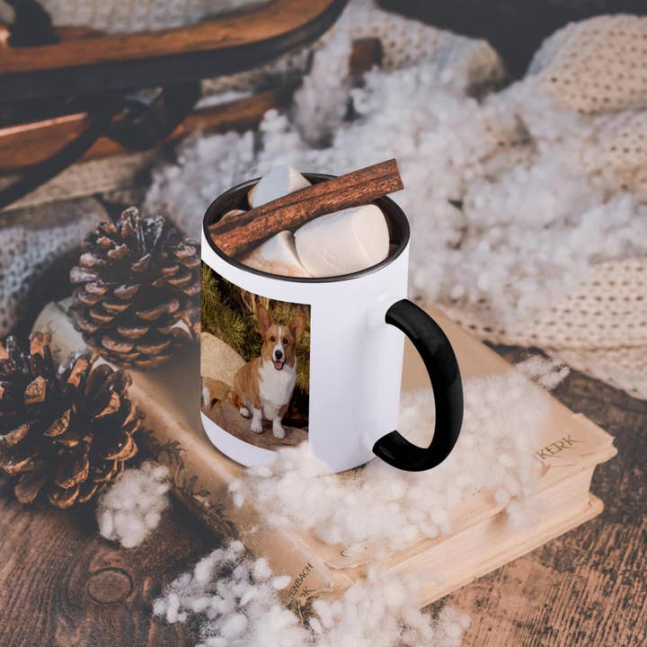 3dRose - Wholesale Coffee Mug - 3dRose, Purebred Cardigan Welsh Corgi Dog on rock - NA02 PWO0023 - PiperAnne Worcester, Mug