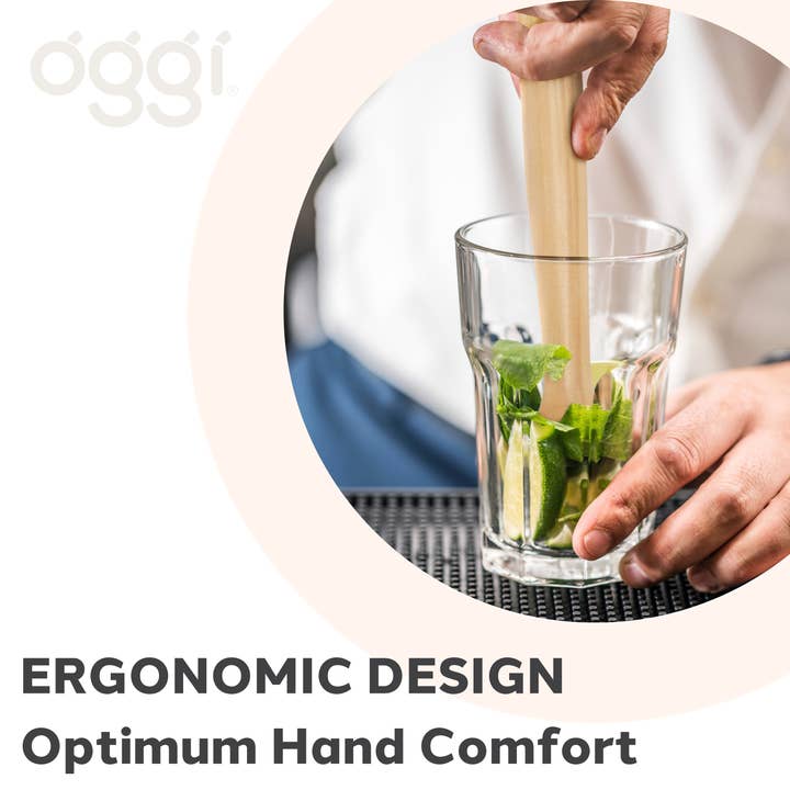 Oggi - Wholesale Muddler - Cocktail Muddler - Wooden - 8.5" / 22cm3