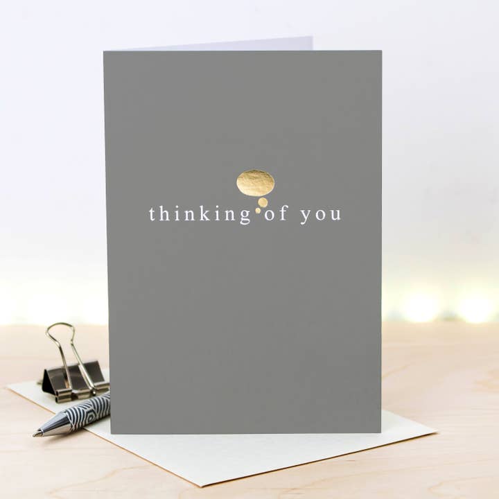 Foiled Thinking Of You Card for wholesale by Coulson Macleod (U.S. Duties Paid)