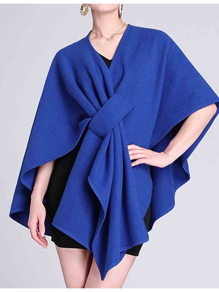 Sweetkama - Wholesale Cape – Women's - Ladies Solid Color Short Sleeves Knit Shawl Cape20