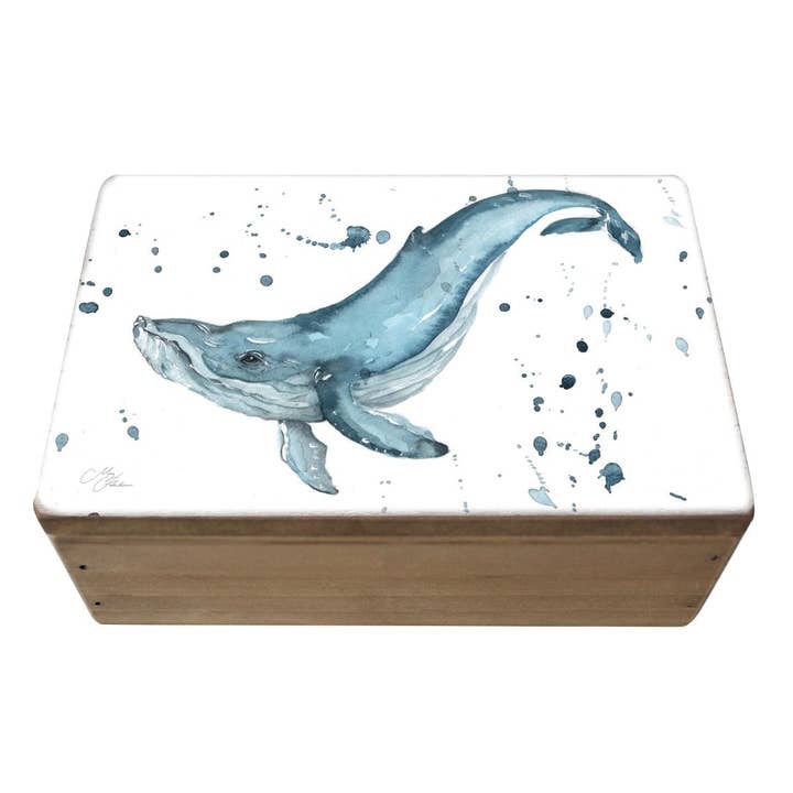 Meg Hawkins Buckelwal-Box, 15x10cm für den Großhandel von Nauticalia