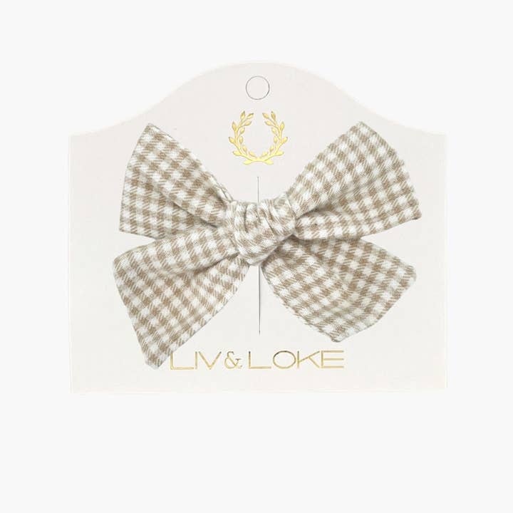 Liv & Loke - Wholesale Haarstrik - Kinderen - Ester Bow - Zandgingham3