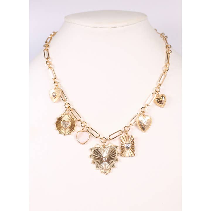Caroline Hill - Wholesale Pendant/Charm Necklace - Nobles Charm Necklace GOLD