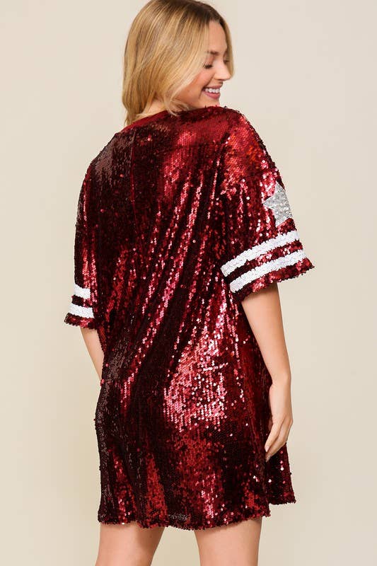 Vanilla Monkey – wholesale Tunic – Women’s – Game Day Sequin Over Sized Top3