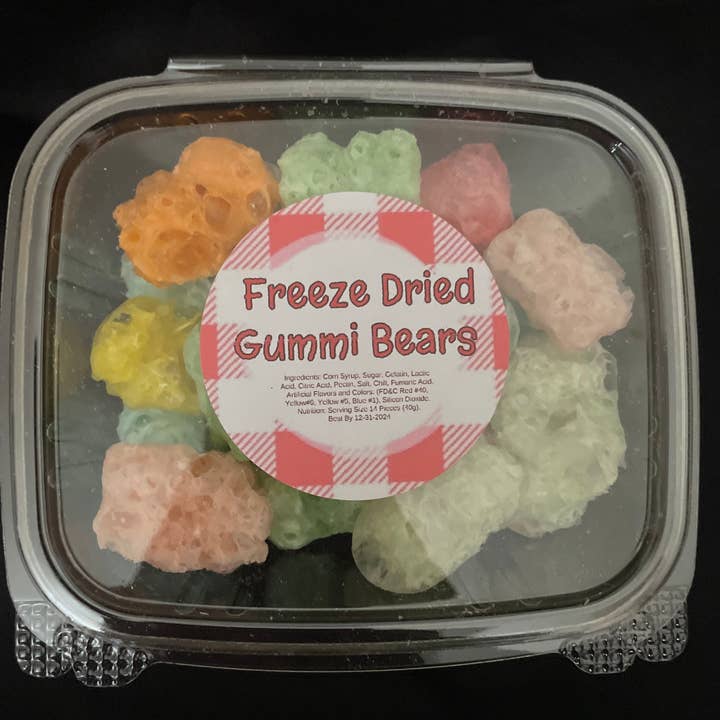 Freeze Dried candy Gummy Bears for wholesale by Rodgers jam berries