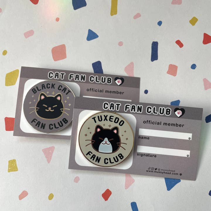 mussyhead - Wholesale Lapel Pin/Button - Cat Fan Club Hard enamel pins11