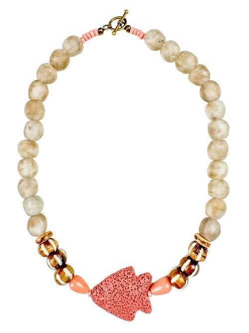 Classic Fish Necklace | Mauve for wholesale by Twine & Twig