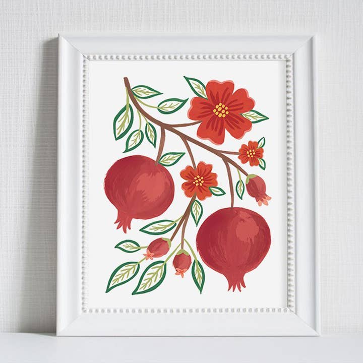 Granatäpple - Moderna bondgård Trädgård Konst Print för wholesale av LoveLight Paper