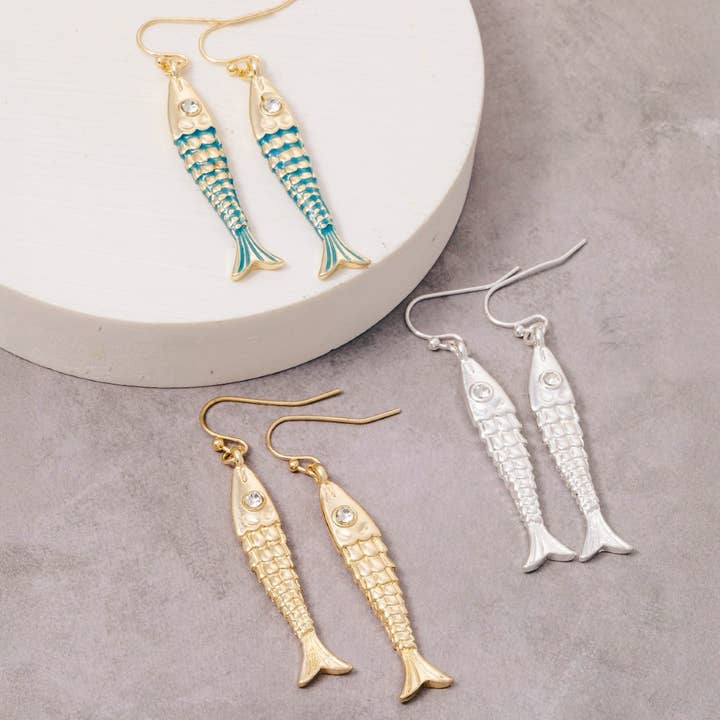 Long Fish Charm Dangle Hook Earrings and other Purchase Wholesale ayers and sons fish. Free Returns & Net 60 Terms on Faire trending on Faire.