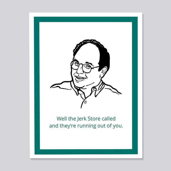 Seinfeld George Jerk Store Card for wholesale by Design Corner