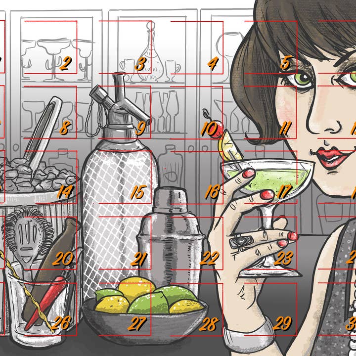 30 Days of Cocktails Mixology Calendar for wholesale by Print Witchery