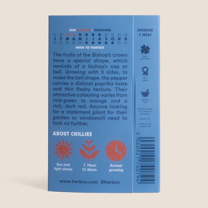 Herboo – wholesale Plant seeds – Chilli 'Bishop's Crown' Seeds2