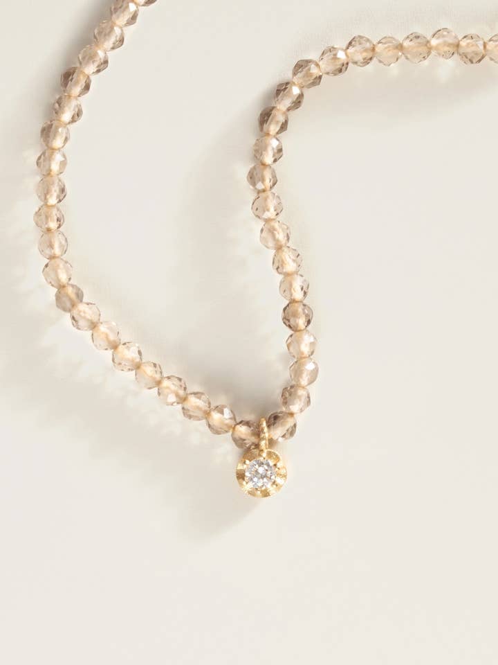 The Amulet Choker in Smoky Quartz for wholesale by High Light Rituals