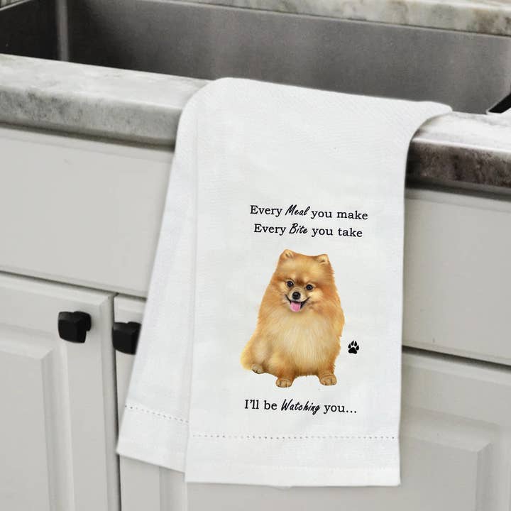E&S Pets - Wholesale Dishcloth - Pomeranian Kitchen Towel2