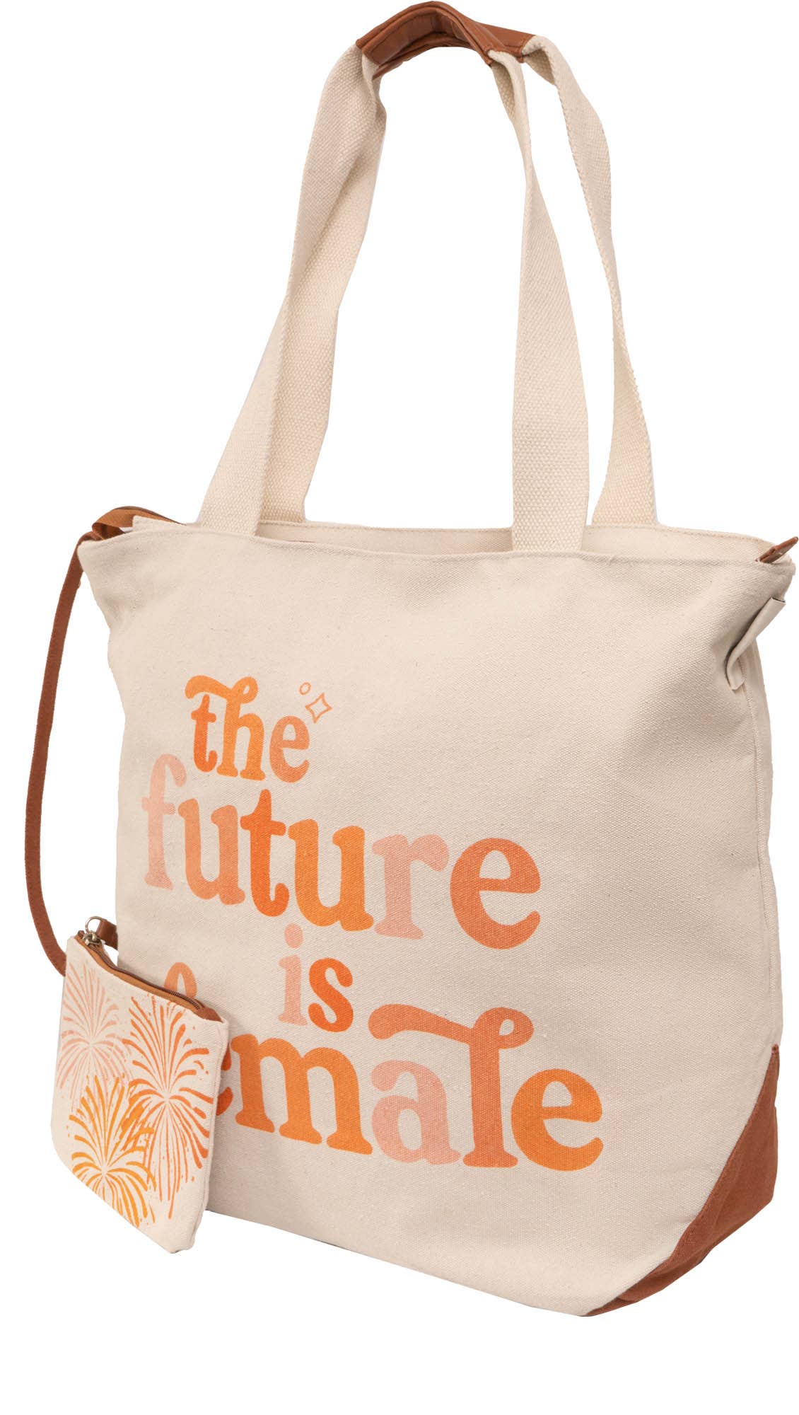 Magid - Wholesale Tote Bag - Women's - Magid Canvas "THE FUTURE IS FEMALE" Tote With Pouch3