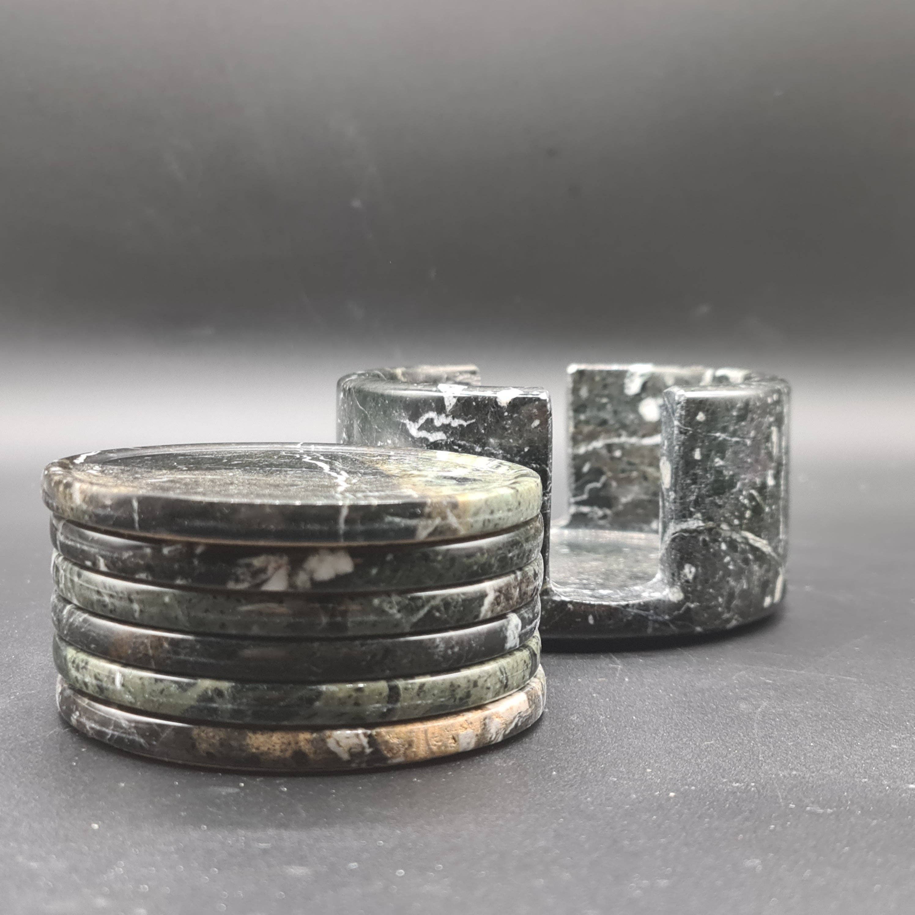 Gemstone Gifts Ltd. – wholesale Coasters – Black Marble (Onyx) Tea Coaster - Set of 61