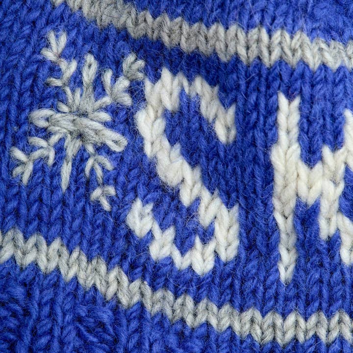 By Many Hands - Vente Bonnet – femme - Bonnet à Pompon Bleu Ski1