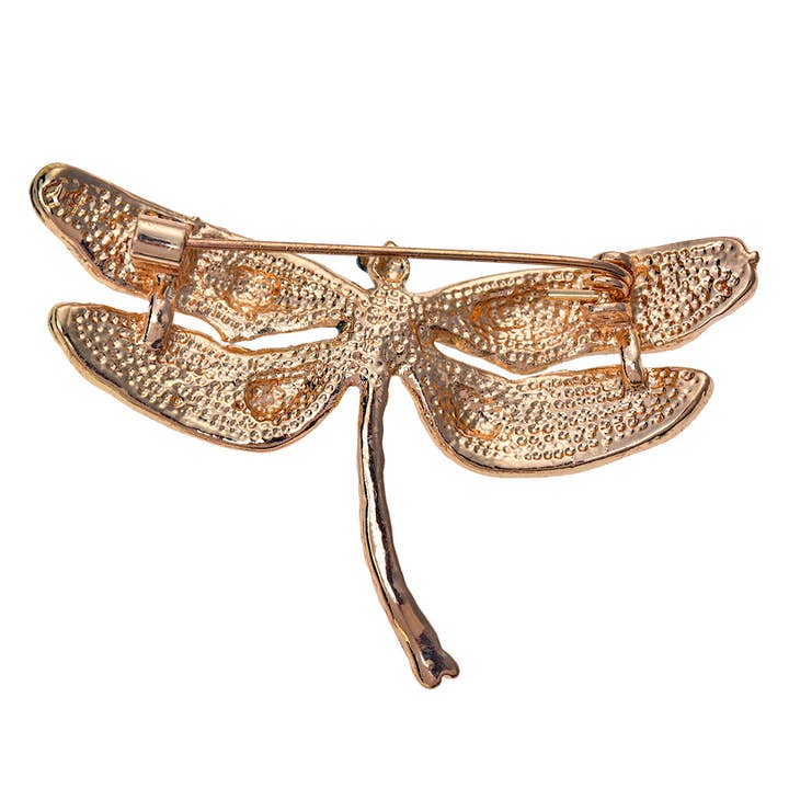 Clayre & Eef - Wholesale Brooch - JZPI0090 Women's Brooch Dragonfly Green Metal Brooch1