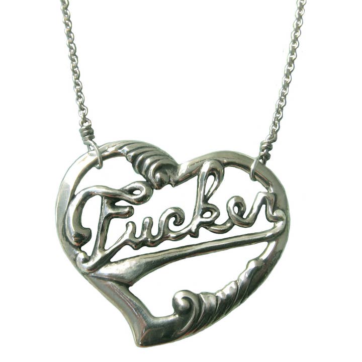 Fucker in Heart Necklace for wholesale by Anomaly Jewelry
