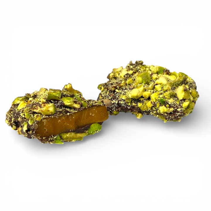 Dark Chocolate Pistachio Toffee (BULK - 4 LBS) for wholesale by Country Chocolates