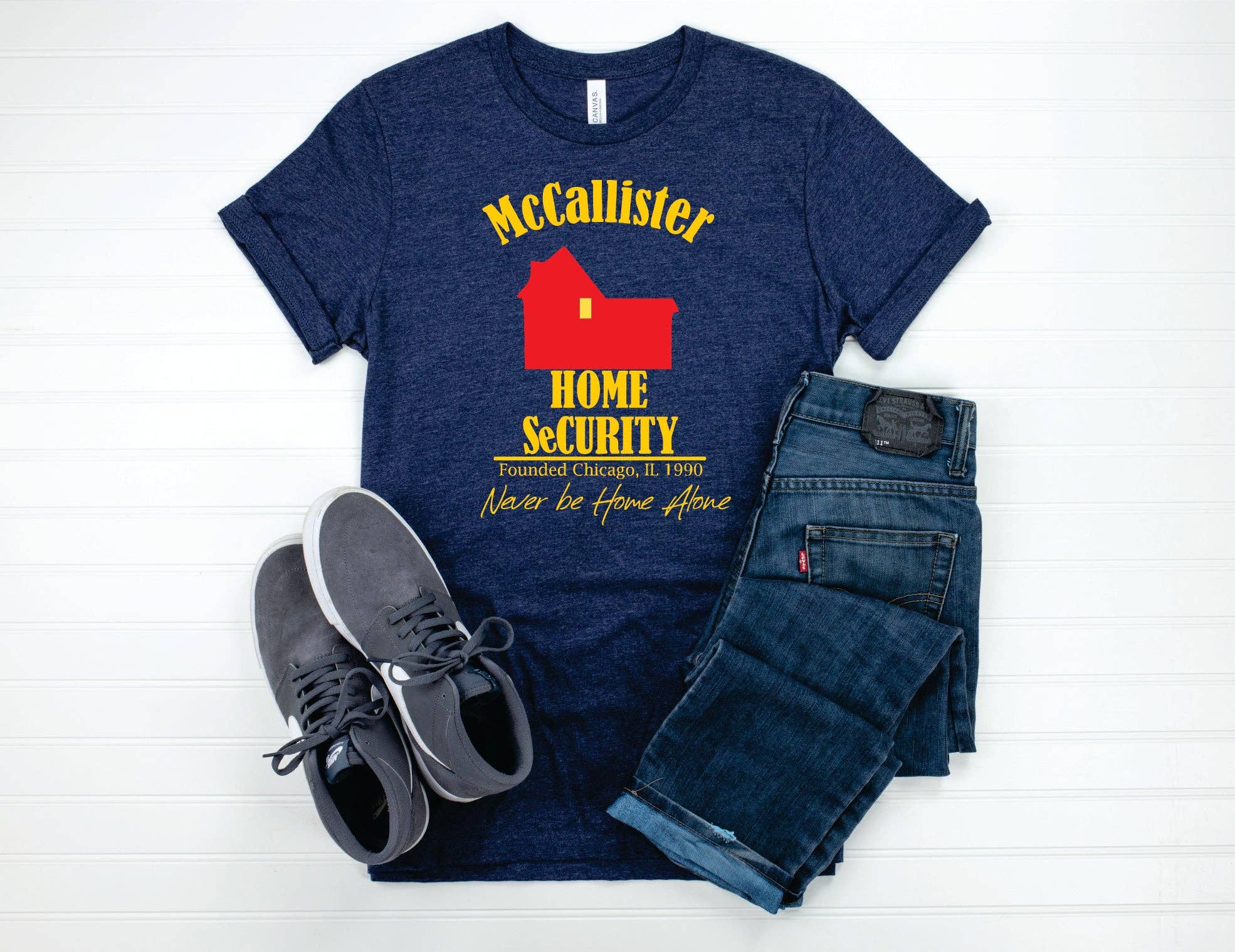 Peach Closet - Wholesale Screen Printed T-Shirt - Unisex - McCallister Home Security Tee