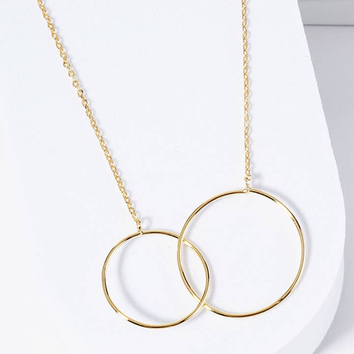 Fashion City - Wholesale Pendant/Charm Necklace - Gold-Dipped Mom&Daughter Necklace