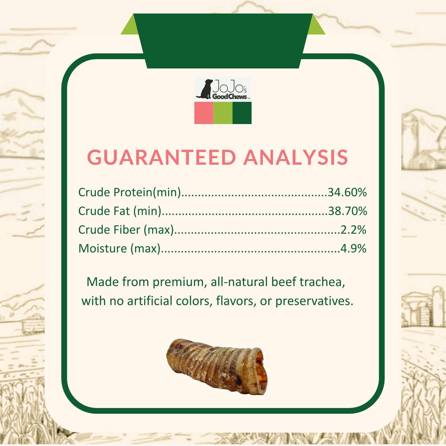 Jojo Modern Pets – Engroshandel Godbid - Hund – 15 cm oksetrævle hundegodbid - 100% naturlige hundetyggeben (25/pose)3