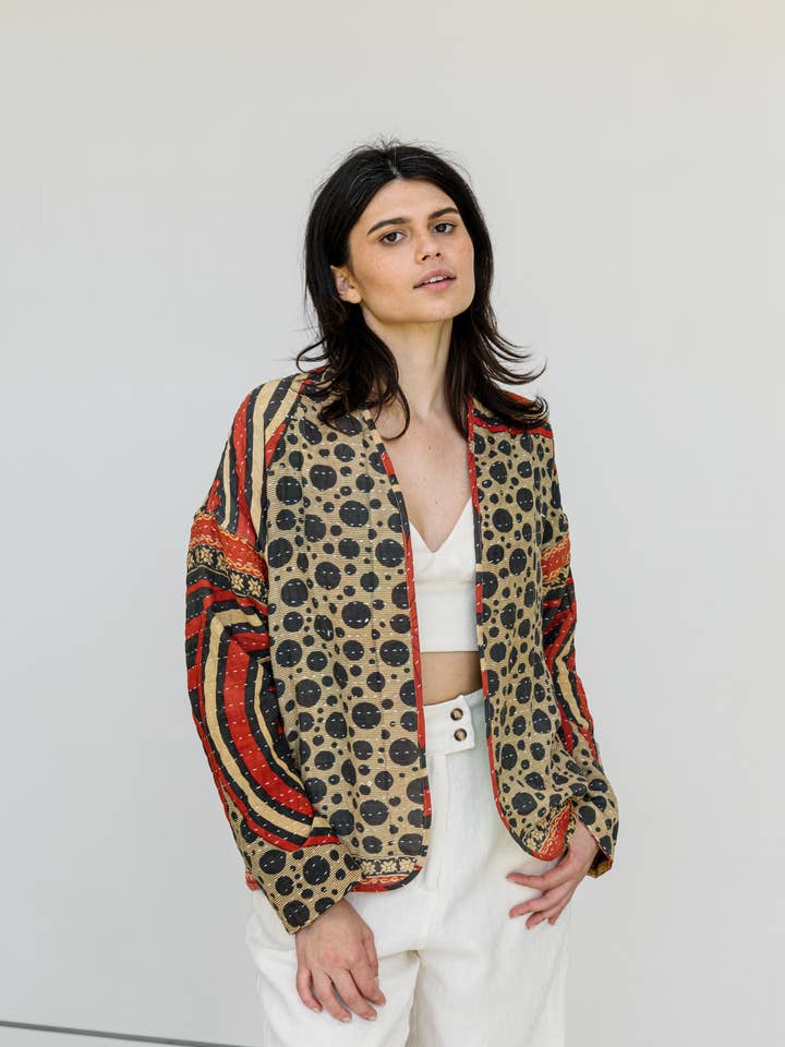 Kantha Upcycled Jacket for wholesale by Stacia