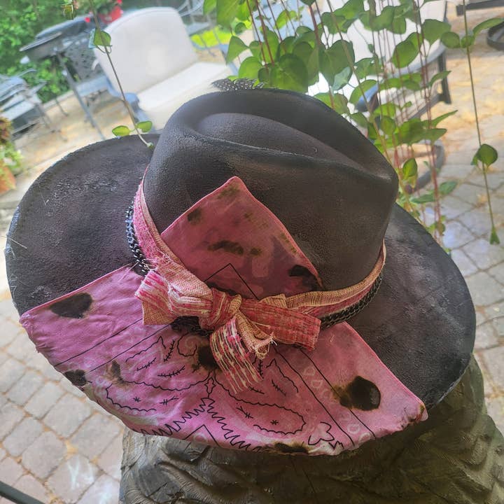 Pink Lady Custom Cowboy Hat for wholesale by Tumble hills