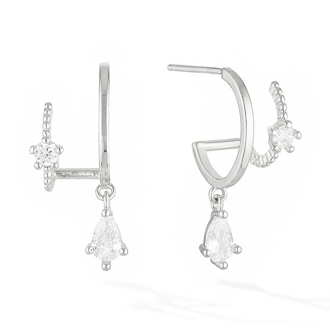 Shooting Star Earrings - Silver for wholesale by Glacier Mist