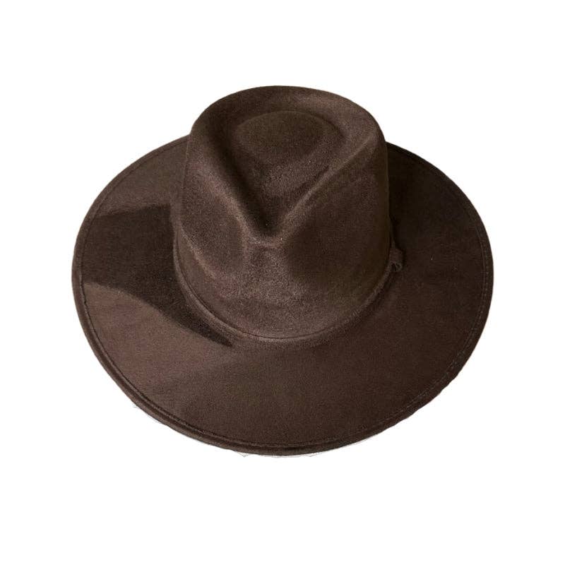 Nati Natash - Wholesale Fedora - Women's - Tear Drop Vegan Suede Rancher Flat Brim5