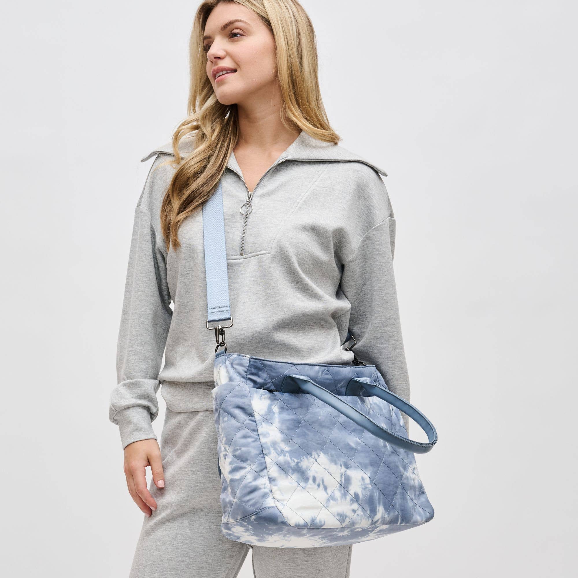 Sol and Selene - Venta al por mayor Bolsa de asa- Mujer - Bolso de nylon acolchado Motivator East West27