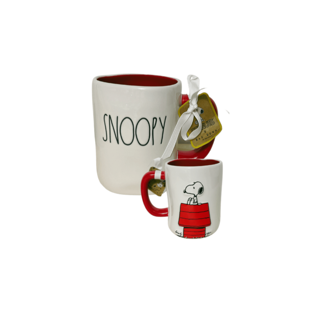 Nevsher Lior – Engroshandel Kaffekrus – Rae Dunn x Peanuts | Kaffekrus med "Snoopy" og "Good Grief" Charlie Brown0